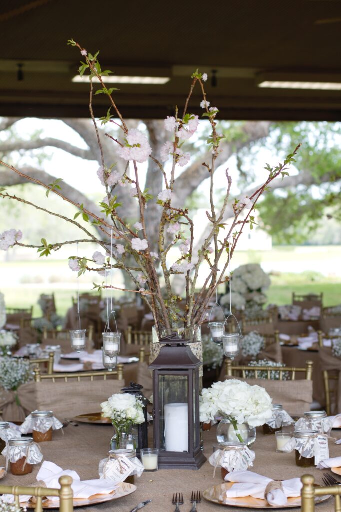 Centerpiece floral arrangement at event.